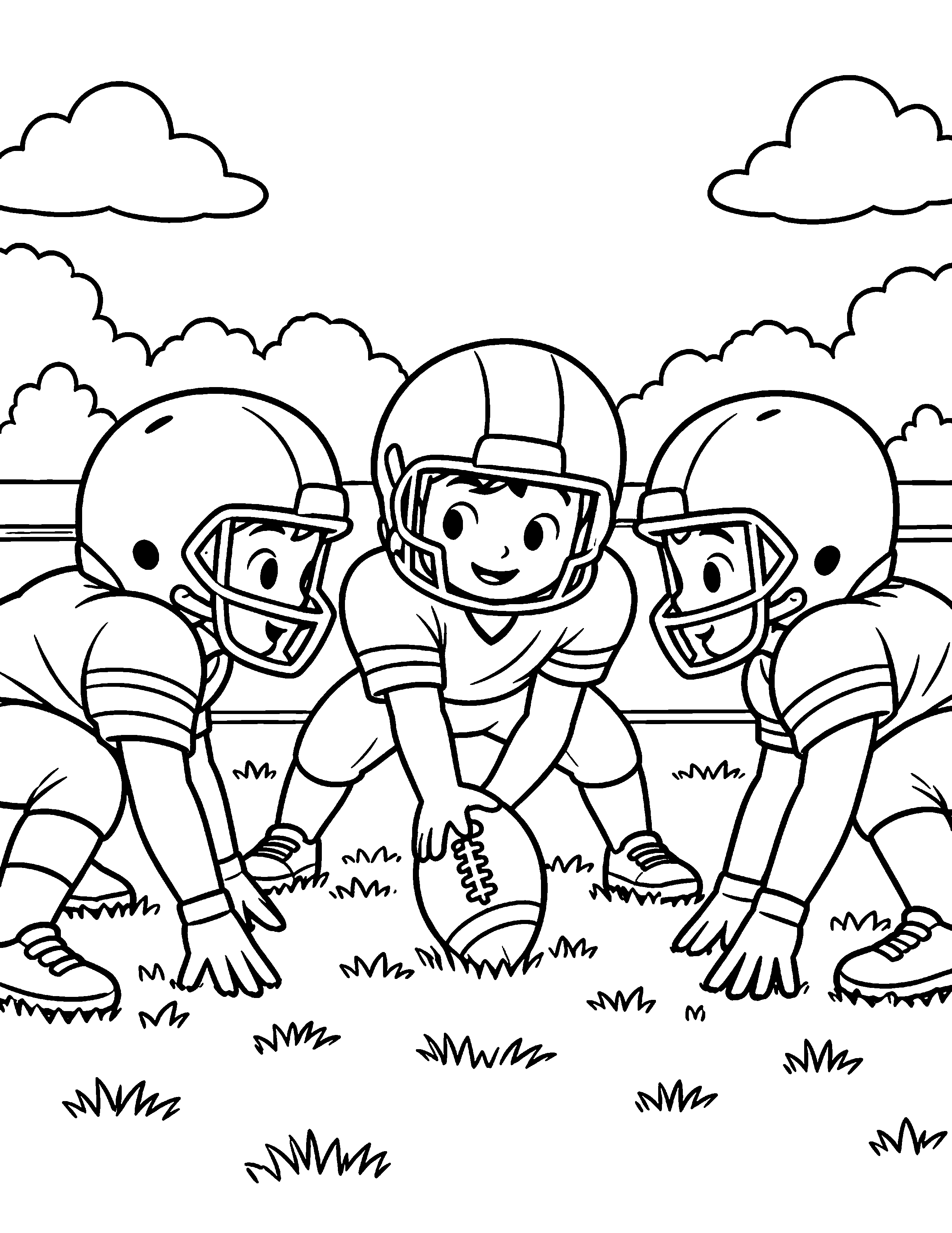 Lineup Practice Drill black-and-white coloring page