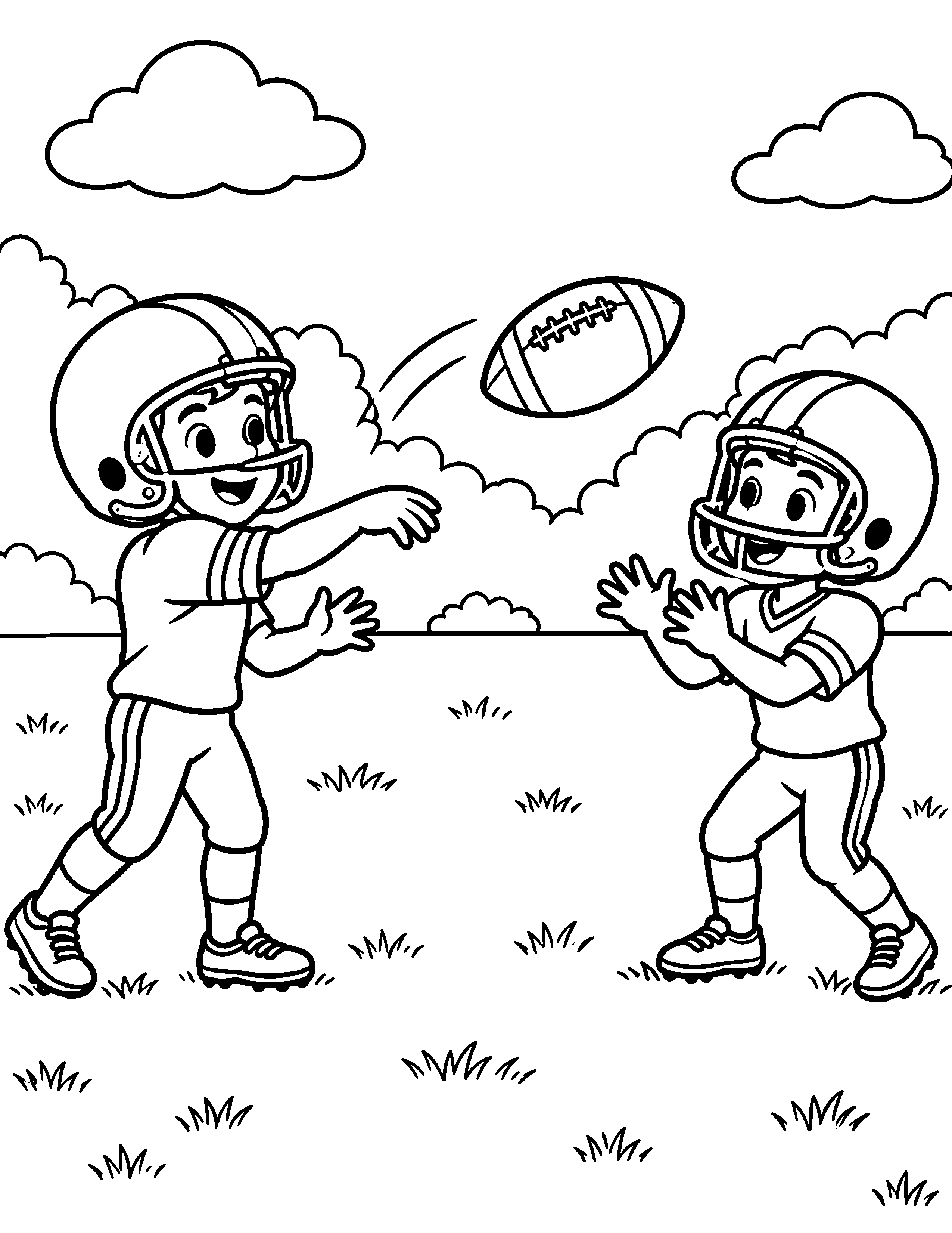 Practice Pass black-and-white coloring page