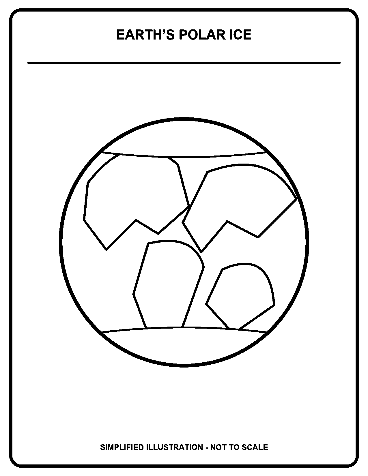 Earth’s Polar Ice black-and-white coloring page