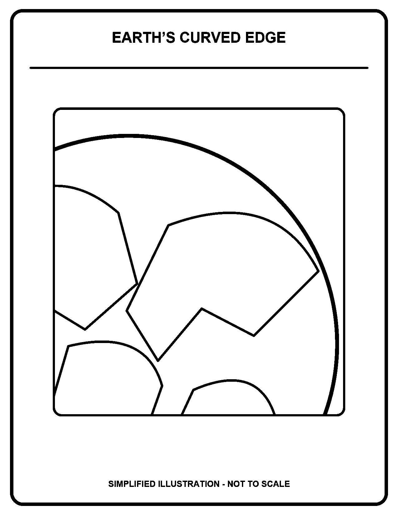 Earth’s Curved Edge black-and-white coloring page