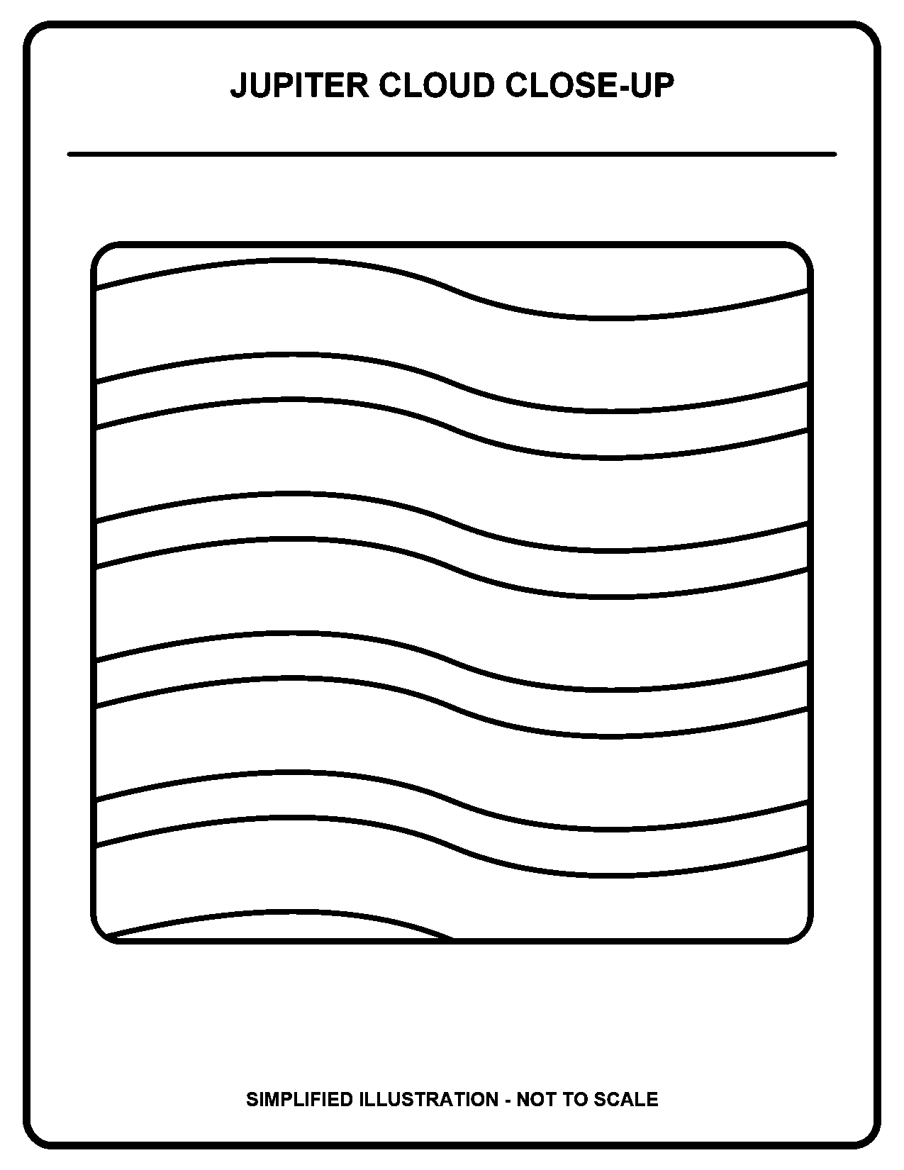 Jupiter Cloud Close-Up black-and-white coloring page
