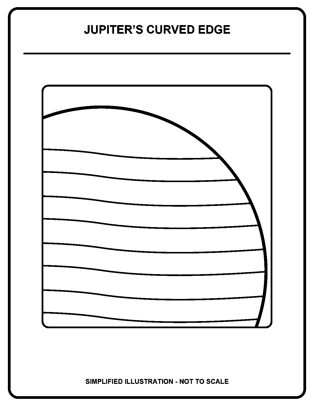 Jupiter’s Curved Edge black-and-white coloring page