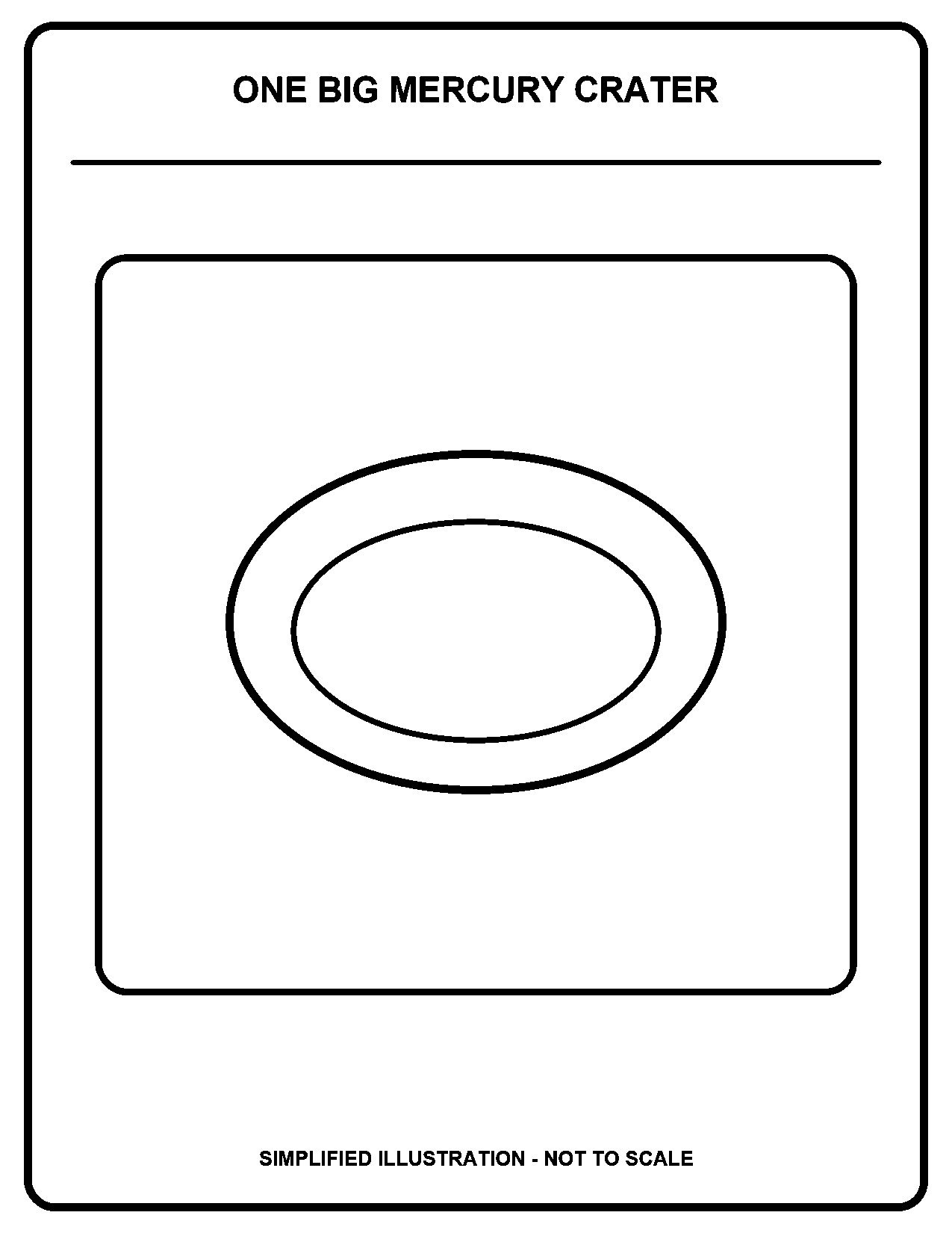 One Big Mercury Crater black-and-white coloring page
