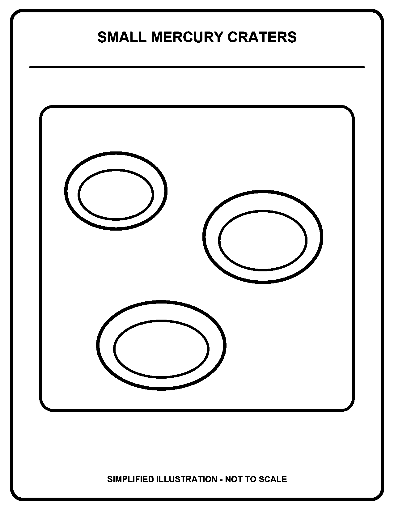 Small Mercury Craters black-and-white coloring page