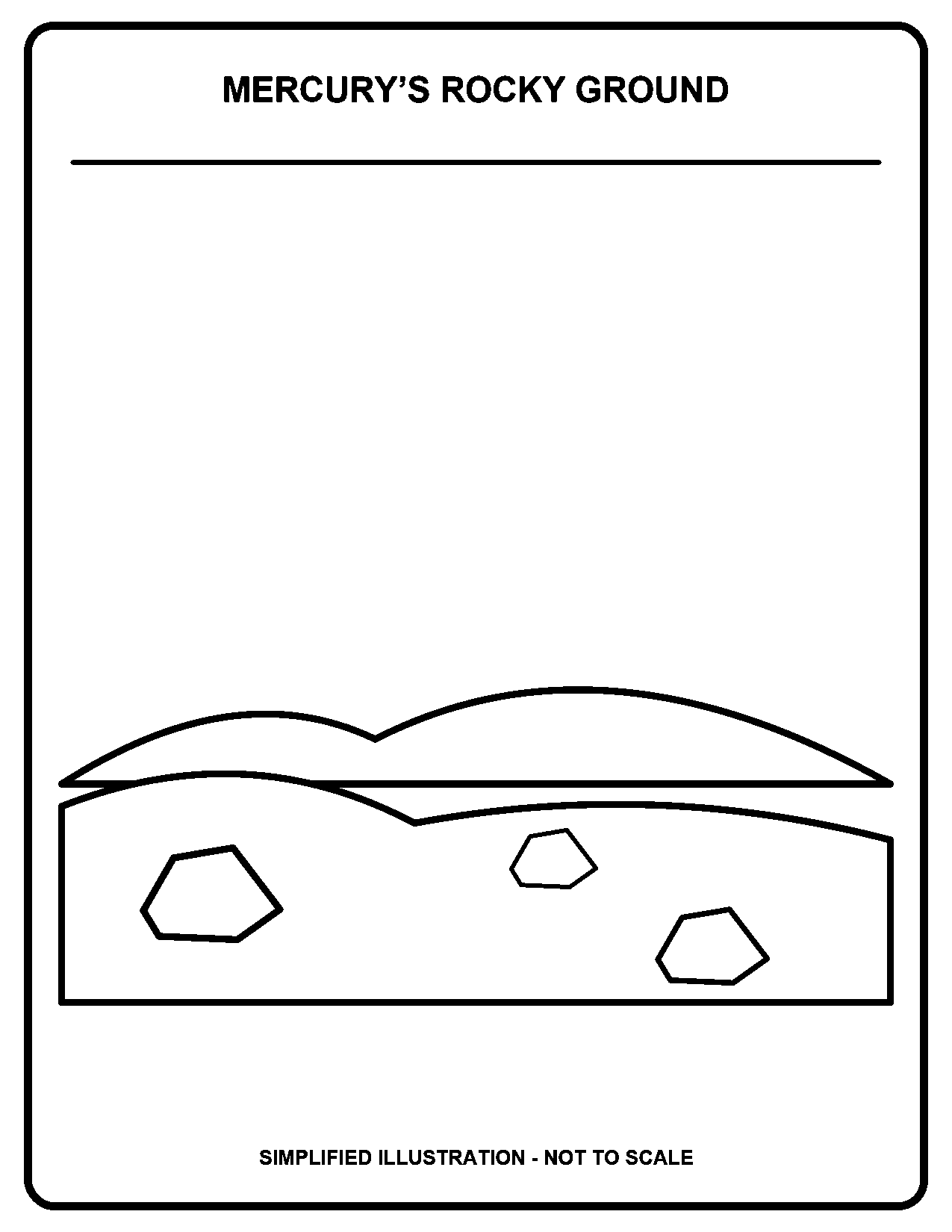 Mercury’s Rocky Ground black-and-white coloring page