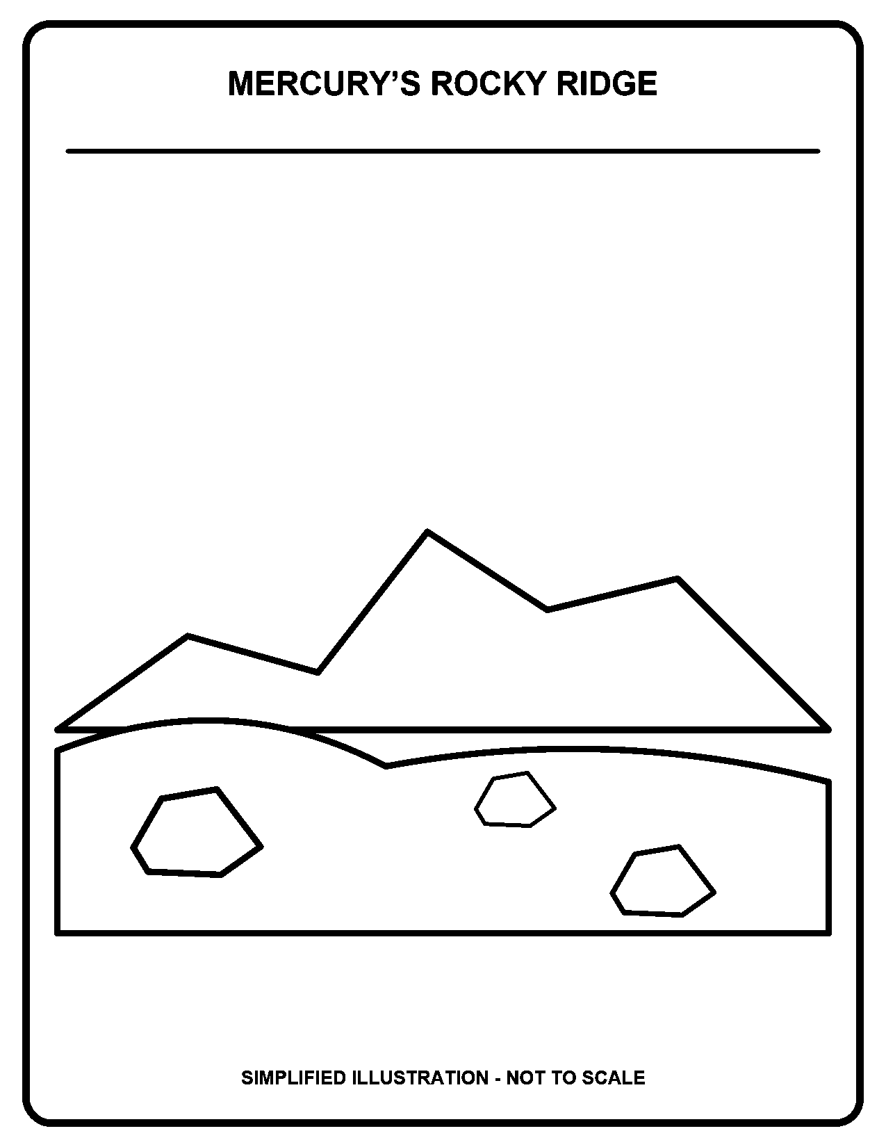 Mercury’s Rocky Ridge black-and-white coloring page