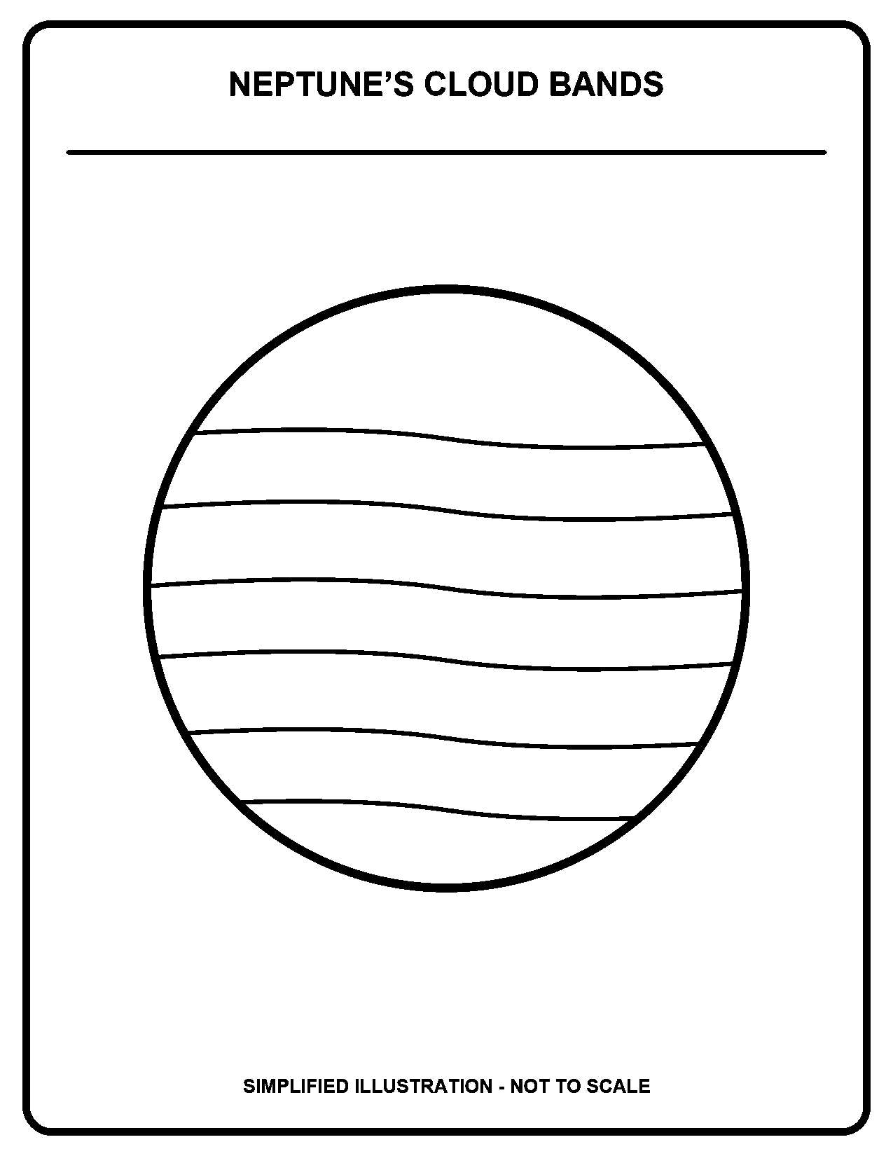 Neptune’s Cloud Bands black-and-white coloring page