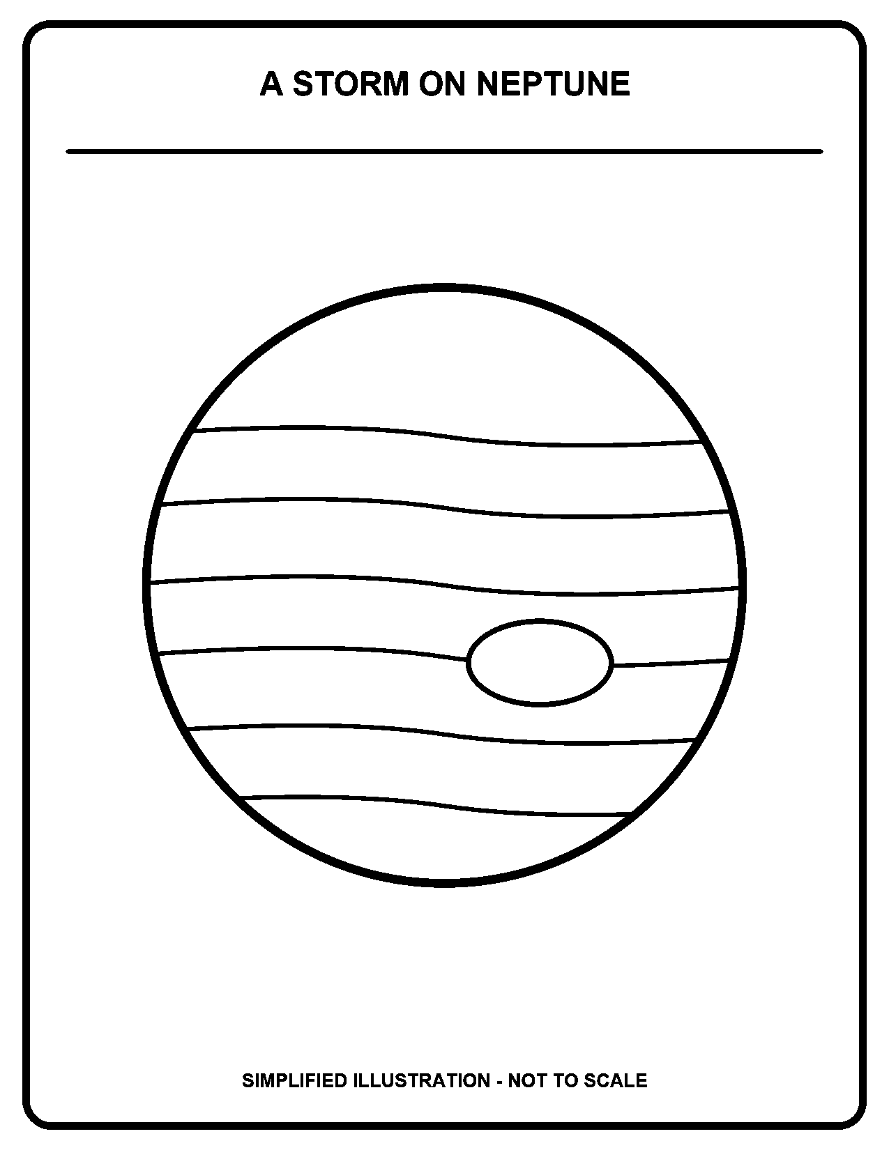 A Storm on Neptune black-and-white coloring page