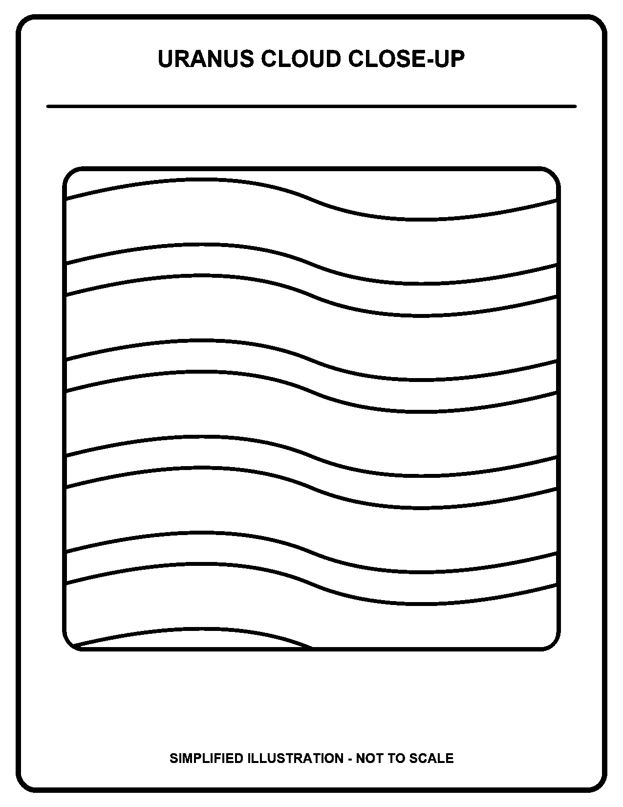 Uranus Cloud Close-Up black-and-white coloring page