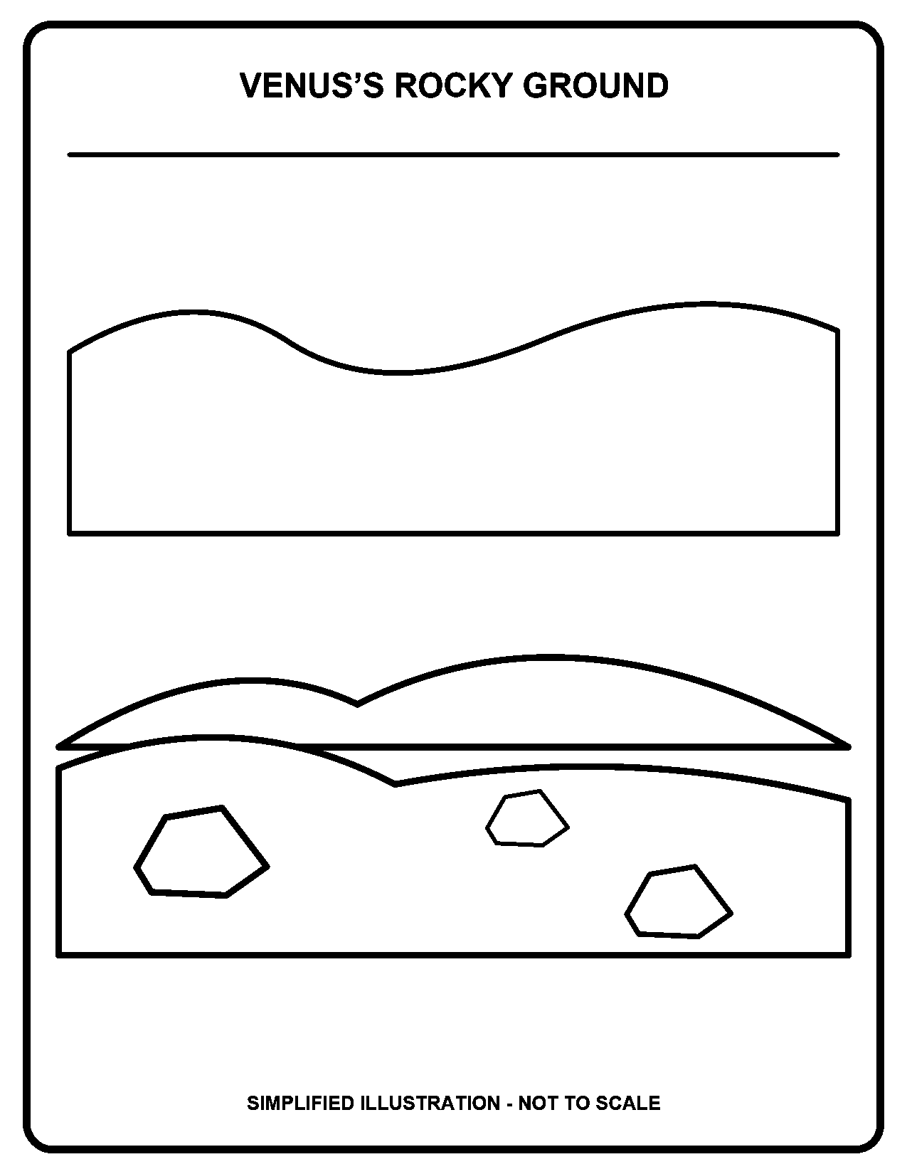 Venus’s Rocky Ground black-and-white coloring page
