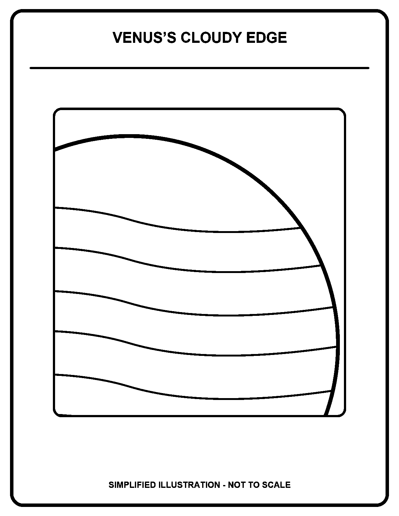 Venus’s Cloudy Edge black-and-white coloring page