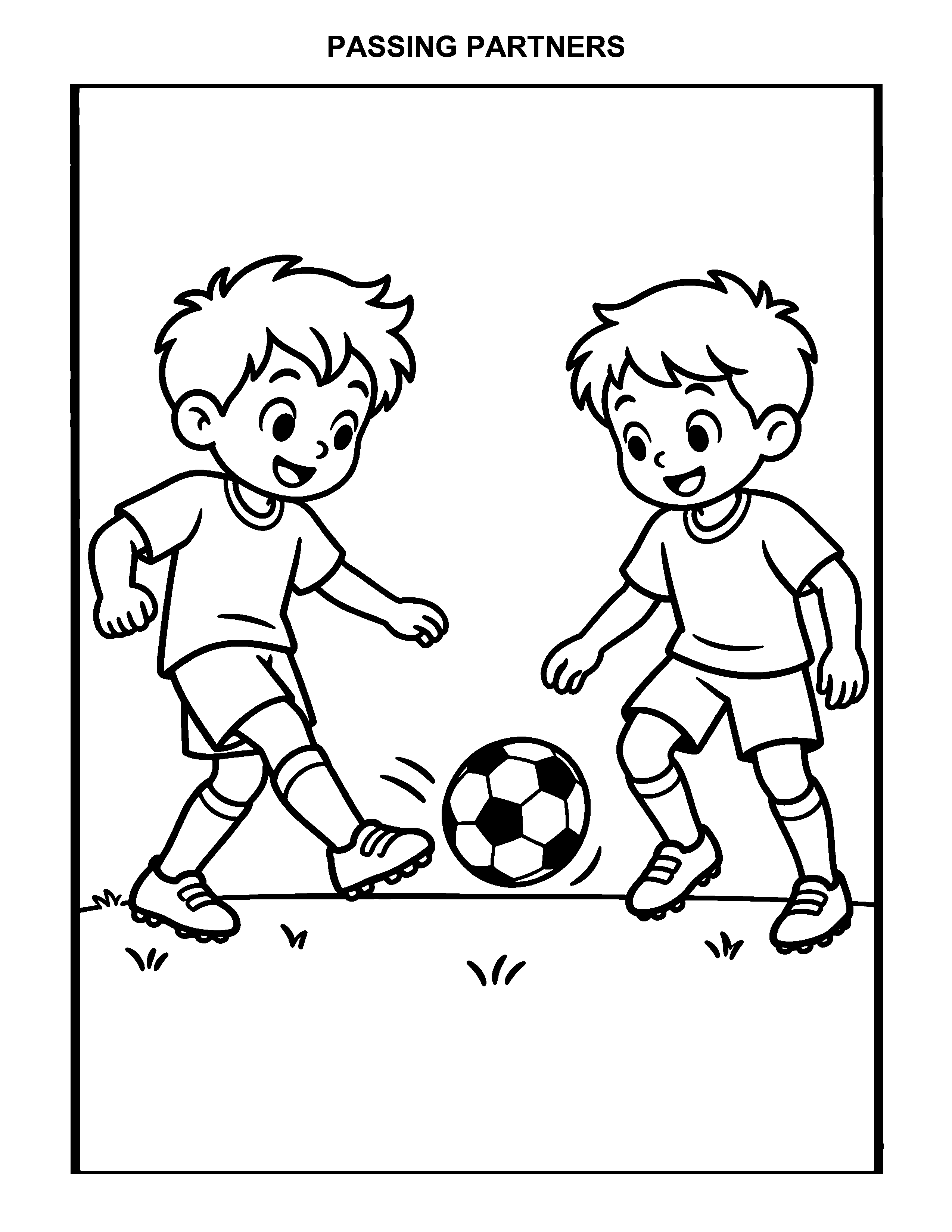Passing Partners black-and-white printable