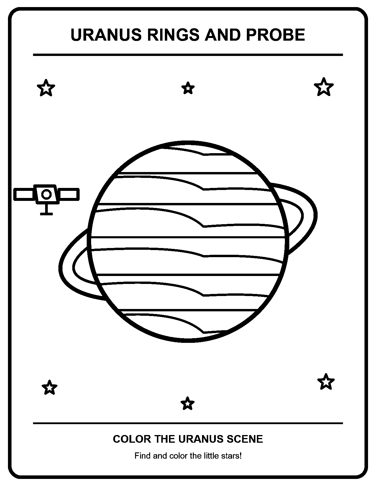 Uranus black-and-white printable