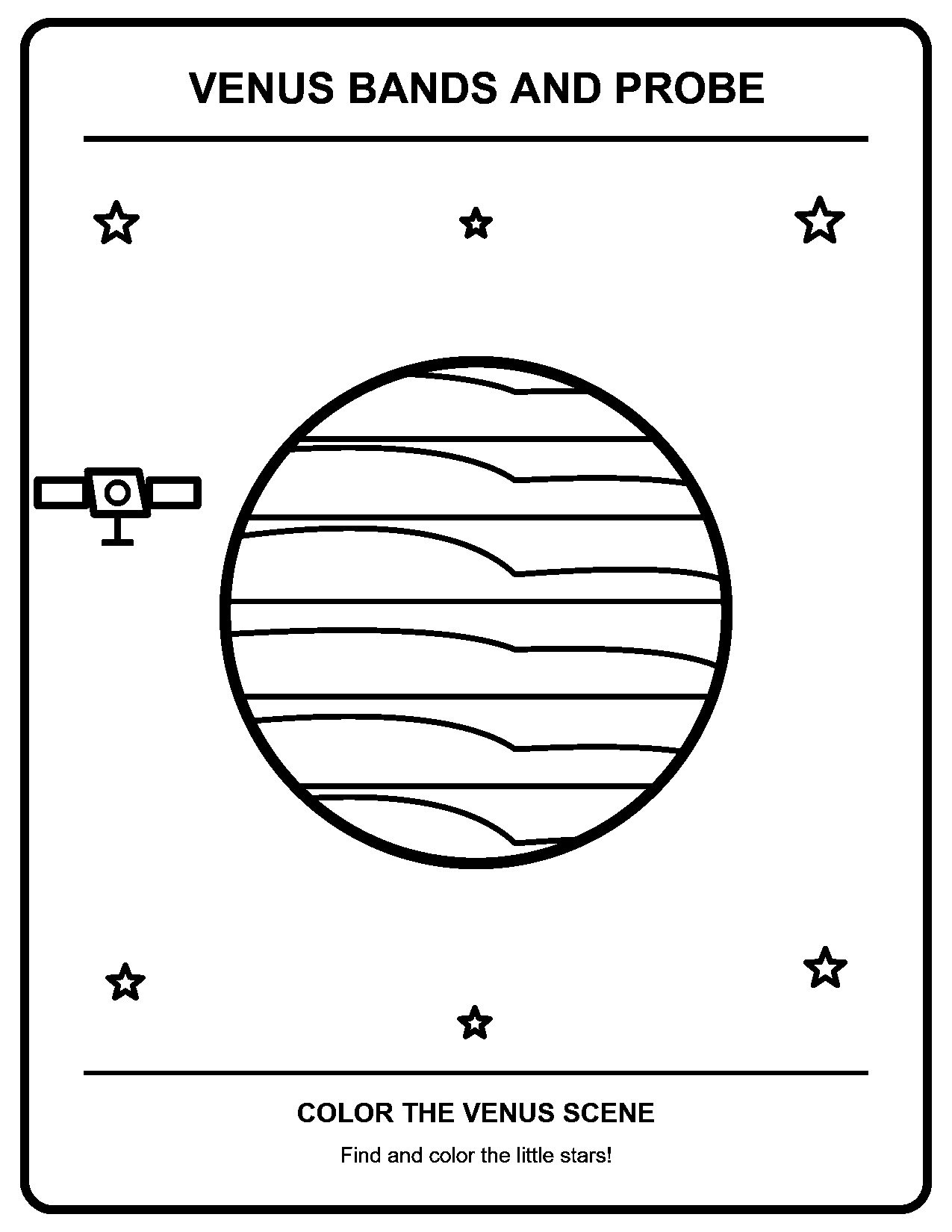 Venus black-and-white printable
